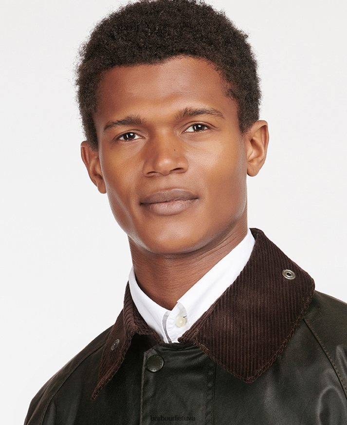 apranga Barbour Beaufort vaškuota medvilninė striukė juodas vyrų 6F6D8015