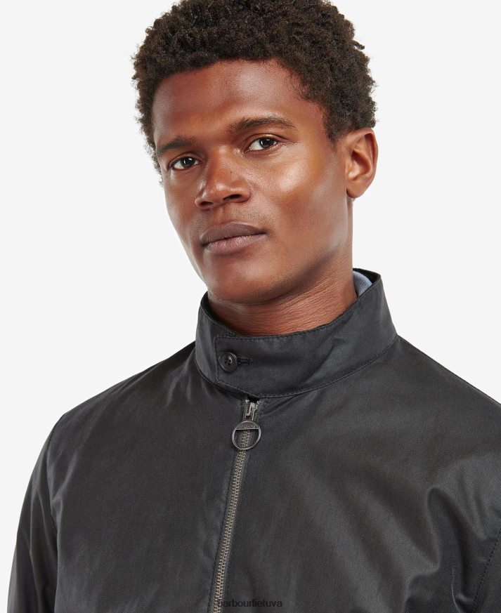 apranga Barbour harben vaškuota striukė klasikinė pilka vyrų 6F6D8061