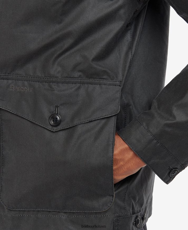 apranga Barbour harben vaškuota striukė klasikinė pilka vyrų 6F6D8061