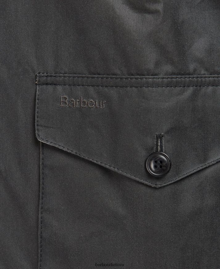 apranga Barbour harben vaškuota striukė klasikinė pilka vyrų 6F6D8061