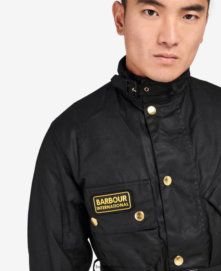 apranga Barbour originali vaškuota striukė juodas vyrų 6F6D807