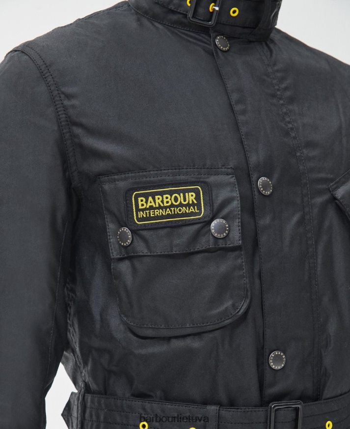 apranga Barbour plona tarptautinė vaško striukė juodas vyrų 6F6D8014