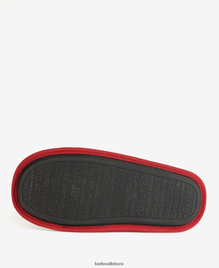 avalynė Barbour jaunos šlepetės uogų raudonumo tartanas vyrų 6F6D801254