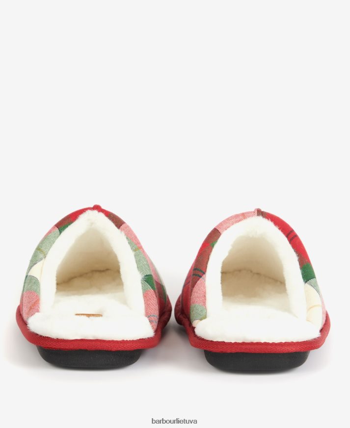 avalynė Barbour jaunos šlepetės uogų raudonumo tartanas vyrų 6F6D801254