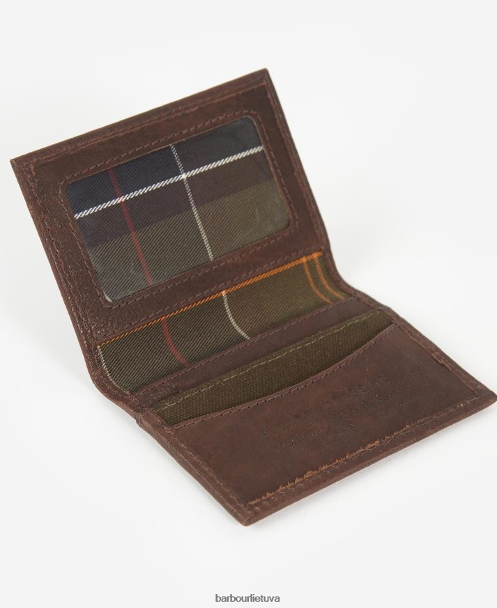 priedai Barbour Haydon piniginės ir diržo dovanų rinkinys tamsiai rudas vyrų 6F6D802222