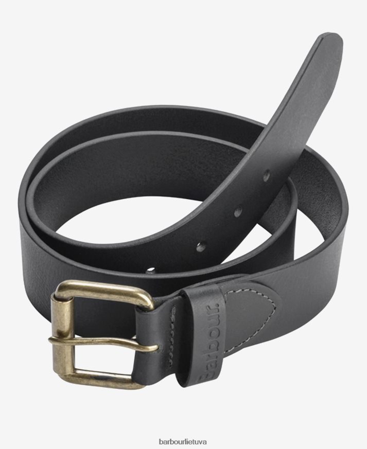 priedai Barbour matinis odinis diržas tamsiai rudas akmenukas vyrų 6F6D802218