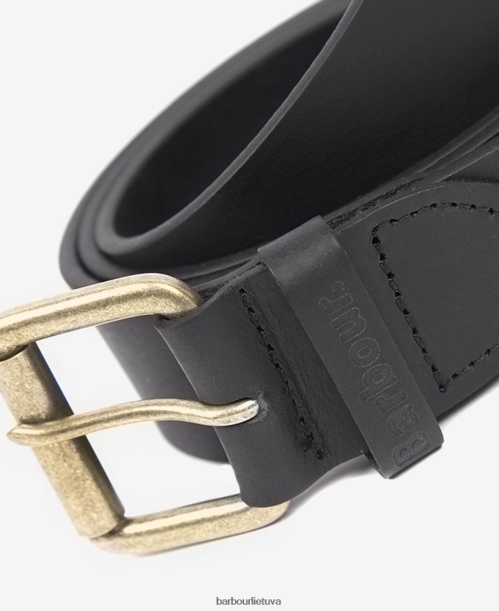 priedai Barbour matinis odinis diržas tamsiai rudas akmenukas vyrų 6F6D802218