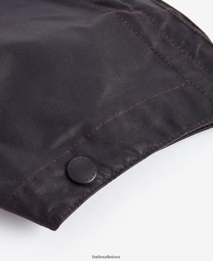 priedai Barbour vaškuotas medvilninis paprastas gobtuvas juodas vyrų 6F6D802340