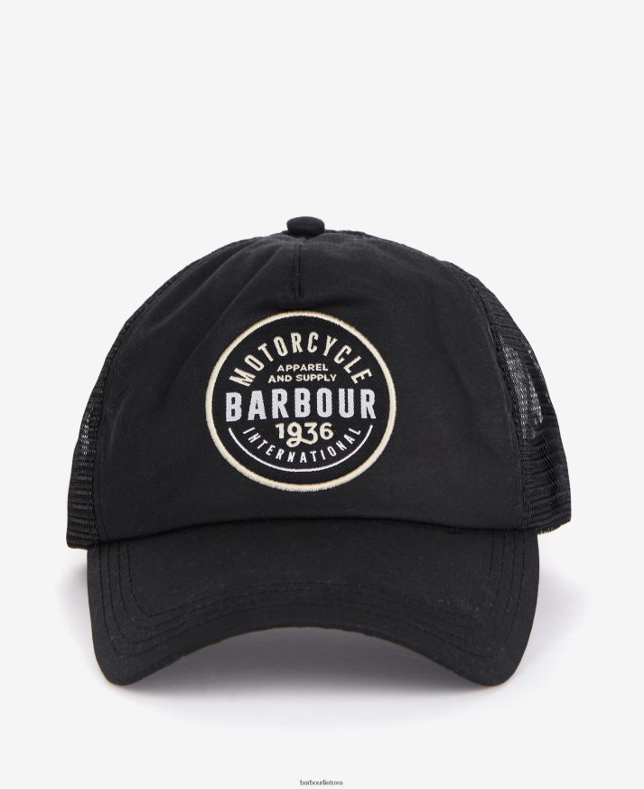 priedai Barbour Farraday trucker vaško dangtelis klasikinis juodas vyrų 6F6D802292