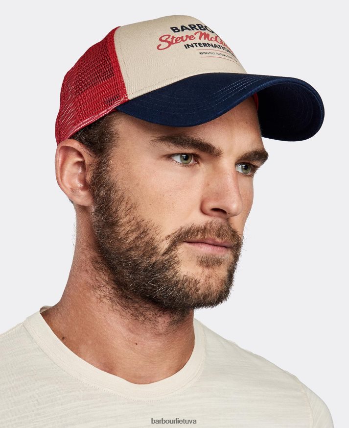 priedai Barbour Steve\'o McQueeno sunkvežimio dangtelis tamsiai / raudonas / akmuo vyrų 6F6D802240