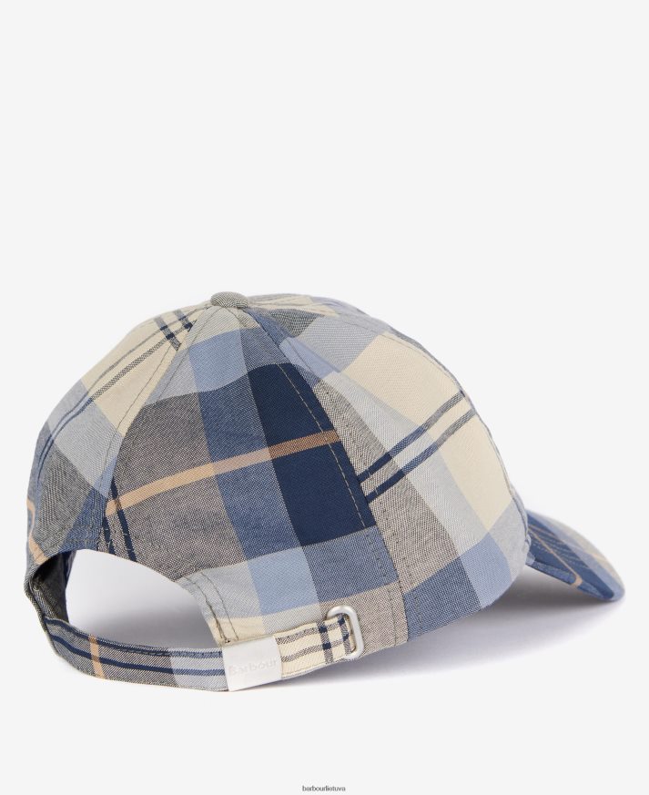 priedai Barbour tartaninė sportinė kepurė kielder mėlyna vyrų 6F6D802299